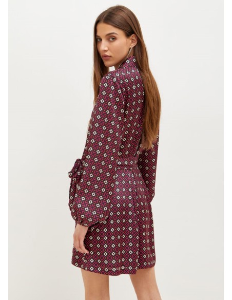 Vestido cruzado com estampa geométrica Liu Jo