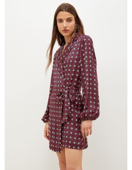Vestido Cruzado com Estampa Geométrica Liu Jo
