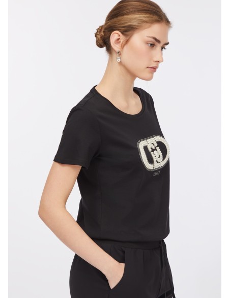 T-shirt em Algodão Liu Jo