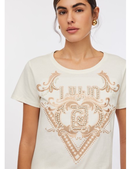 T-shirt em Algodão Liu Jo