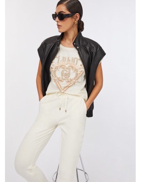 T-shirt em Algodão Liu Jo