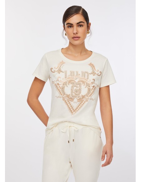 T-shirt em algodão Liu Jo