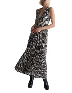 Vestido longo com estampa de zebra Liu Jo