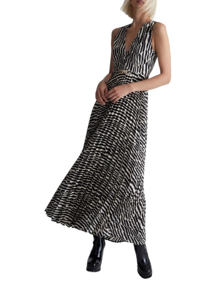 Vestido longo com estampa de zebra Liu Jo