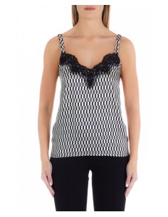 Top em Renda com Padrão Abstrato Liu Jo