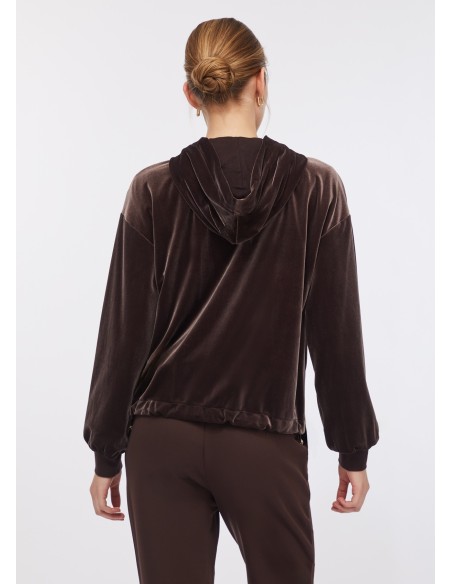 Sweatshirt em Chenille com Capuz Liu Jo