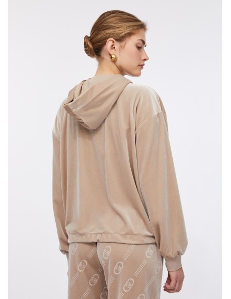 Sweatshirt em chenille com capuz Liu Jo