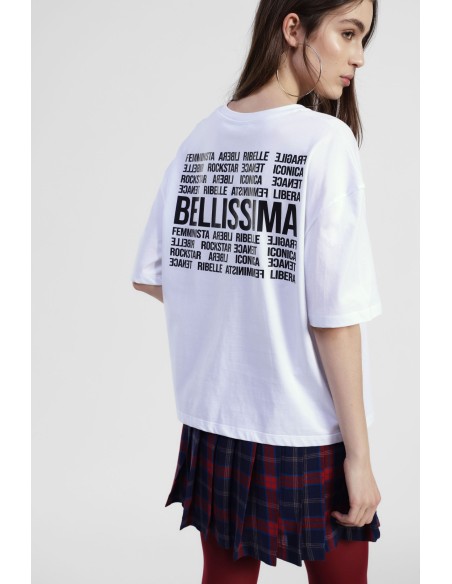 T-Shirt Estampada Oversize Com Mangas Curtas Dixie