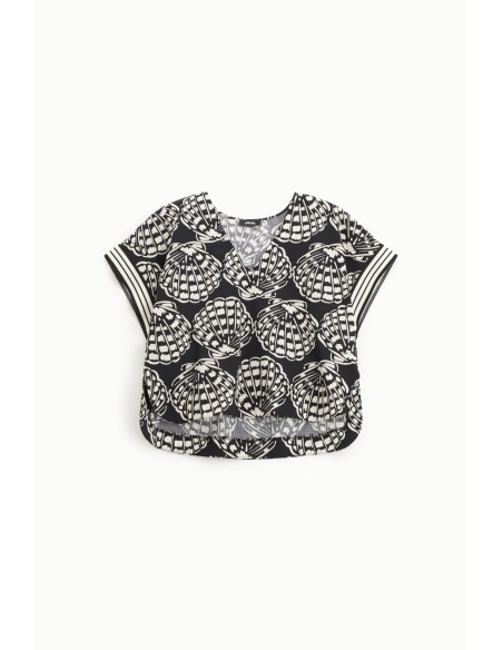Camisa com motivo de conchas Dixie