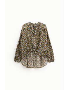 Camisa Longa com Estampa Geométrica Dixie