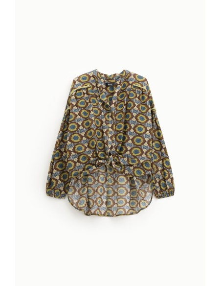 Camisa Longa com Estampa Geométrica Dixie