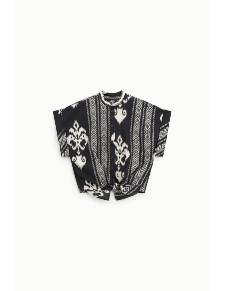 Camisa Oversize com Motivos Geométricos Dixie