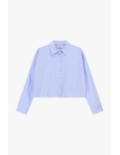 Camisa cropped com mangas compridas e gola clássica Dixie 2