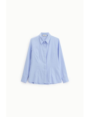 Camisa com colarinho clássico e botões ocultos Dixie