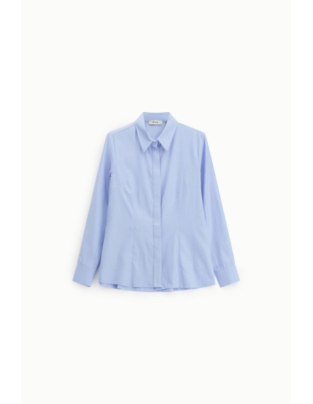 Camisa com colarinho clássico e botões ocultos Dixie