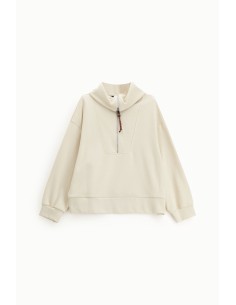 Sweat com fecho de correr, gola polo, mangas compridas Dixie 2