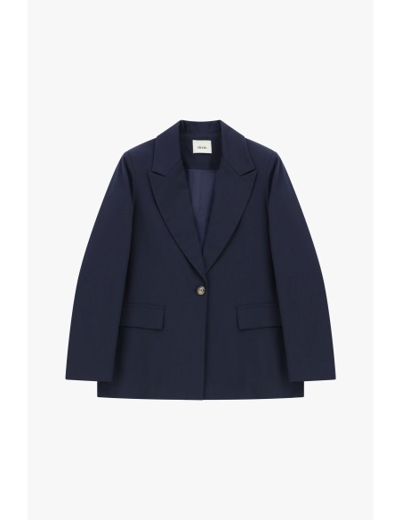Blazer de um só peito com bolsos de pala Dixie