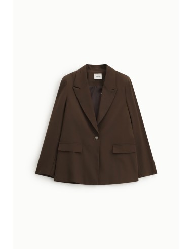 Blazer de abotoamento simples com bolsos de aba Dixie