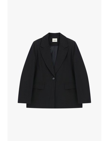 Blazer de abotoamento simples com bolsos de aba Dixie