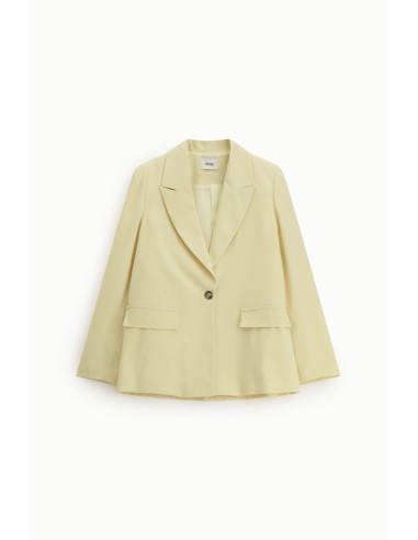 Blazer de abotoamento simples com bolsos de aba Dixie