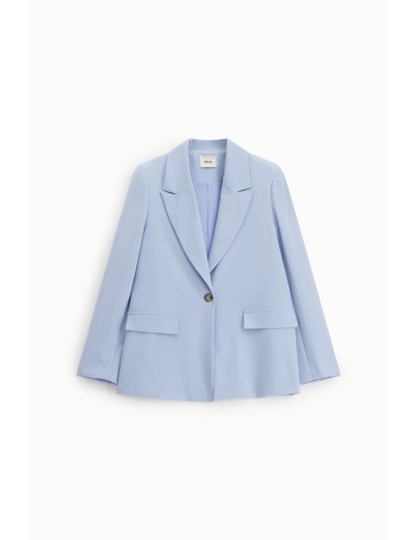 Blazer de Um Só Peito com Bolsos de Aba Dixie