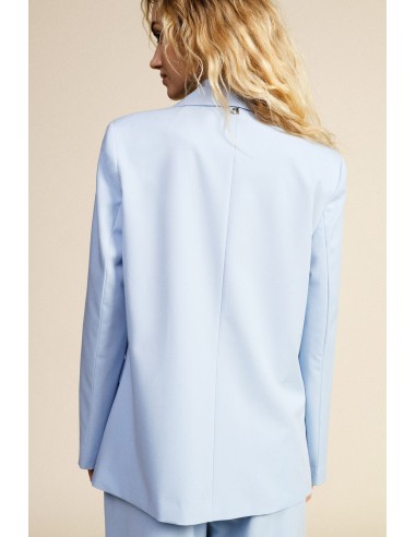 Blazer de um só peito com bolsos com aba Dixie