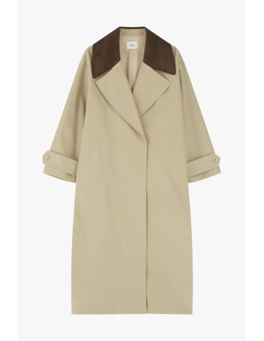 Trench longo com detalhes em contraste Dixie