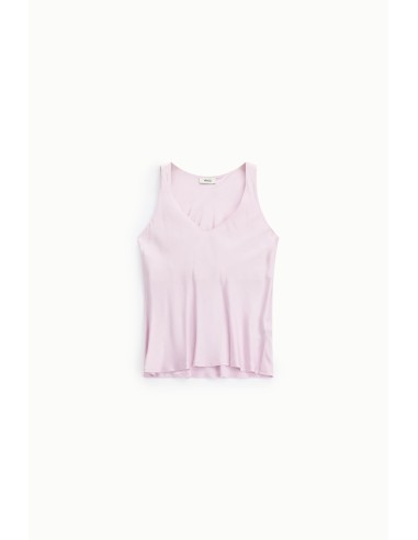 Top Decote em V Modelo Evasé Sem Mangas Dixie