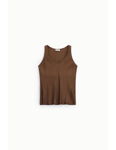 Top Decote em V Modelo Evasé Sem Mangas Dixie