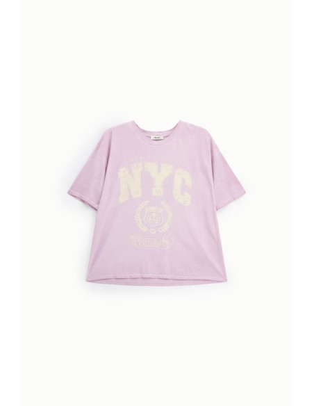 T-shirt ampla com estampa NYC, gola redonda Daily Dixie