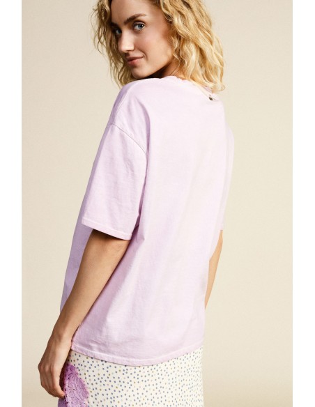 T-shirt ampla com estampa NYC e gola redonda Daily Dixie