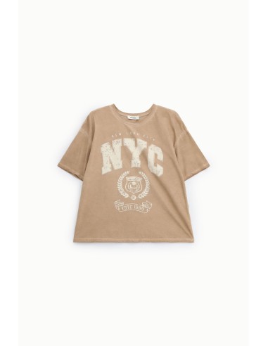 T-shirt ampla com estampa NYC e gola redonda Daily Dixie