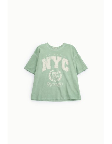 T-shirt ampla com estampa NYC e gola redonda Daily Dixie