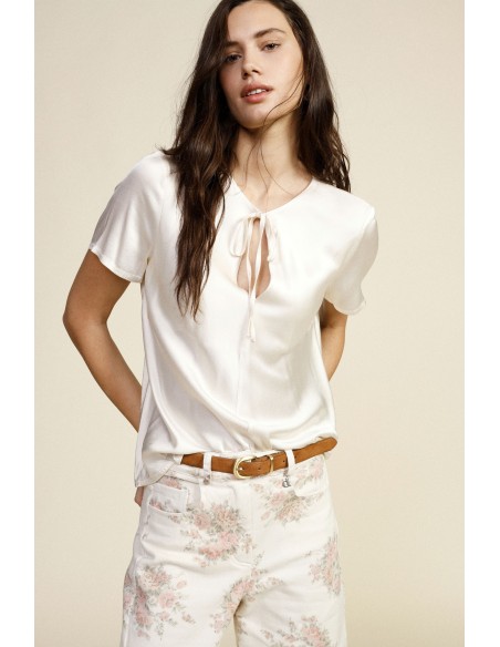 Top Collo Tondo Con Dettaglio Nodo Frontale Dixie - Vestiti Firmati...