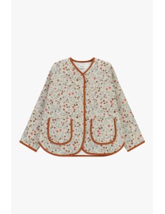 Casaco acolchoado com estampa floral e detalhes em contraste Dixie