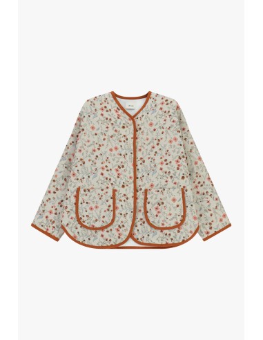 Casaco acolchoado com estampa floral e detalhes em contraste Dixie