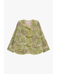 Giacca Trapuntata Stampa Foglie Tasche Applicate Dixie - Vestiti Fi... 2