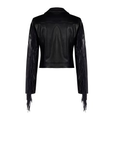 Casaco em pele sintética com franjas Rinascimento 2