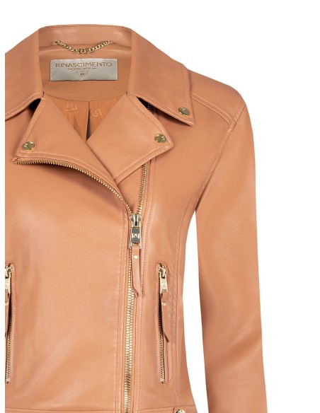 Casaco biker em pele sintética Rinascimento