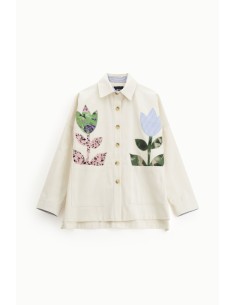 Blazer com Aplicações Florais e Bolsos Frontais Dixie 2