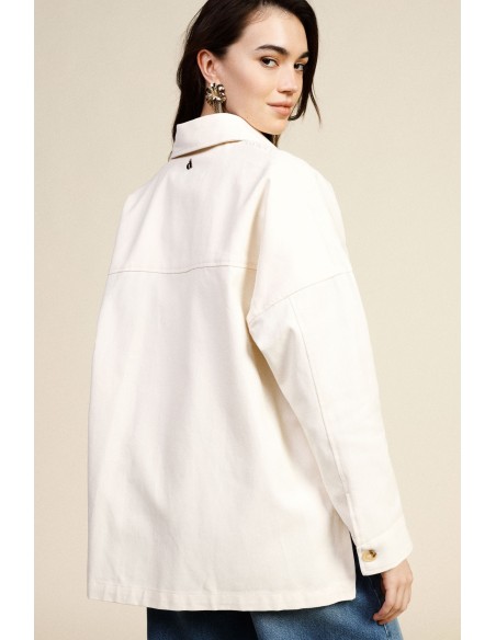 Blazer com Aplicações Florais e Bolsos Frontais Dixie