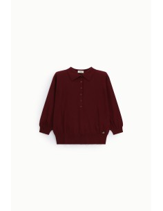 Camisola Pulôver com Gola e Botões Frontais Dixie