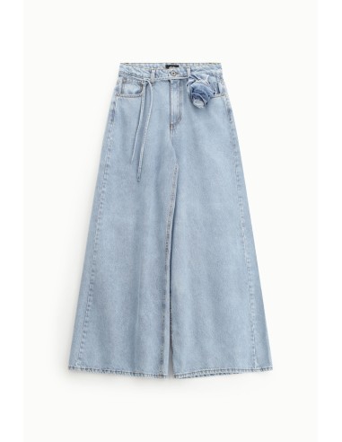 Jeans de perna larga com cinto coordenado Dixie