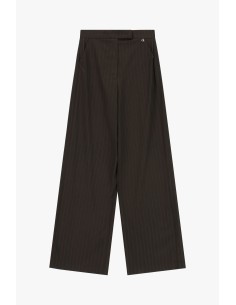Trousers A Gamba Ampia A Pinstriped A Vita Media Dixie - Vestiti Fi... 2