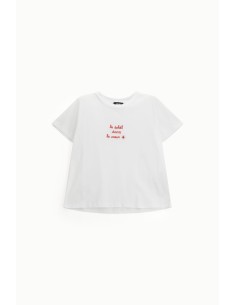 T-shirt de Manga Curta com Escrita Bordada Dixie 2