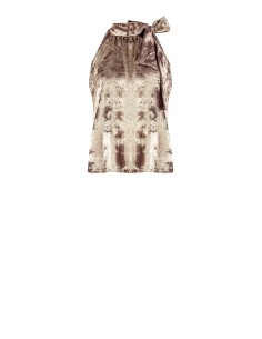 Top Sfiancato Fluido Effetto Laminato Con Fiocco Rinascimento - Ves...