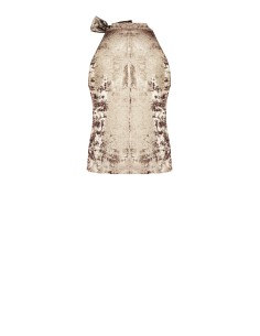 Top Sfiancato Fluido Effetto Laminato Con Fiocco Rinascimento - Ves... 2