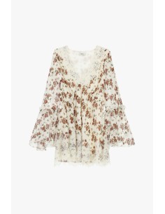 Abito Corto Floreale Con Maniche Svasate Dixie - Vestiti Firmati Li... 2