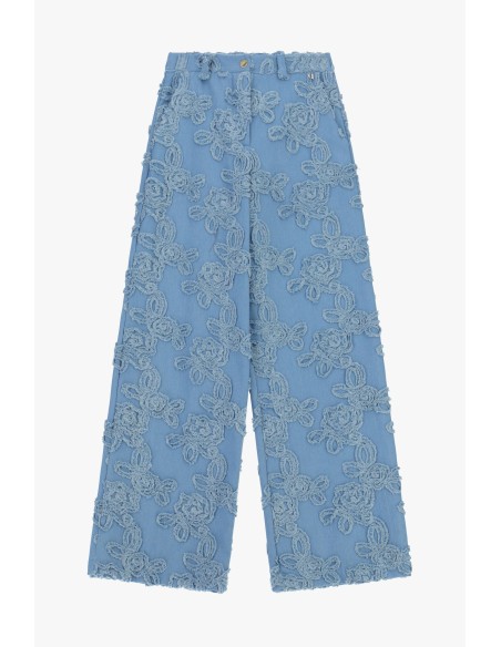 Pantaloni Palazzo Ricamo In Rilievo E Gamba Ampia Dixie - Vestiti F...