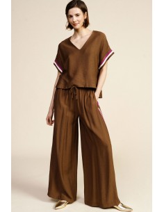 Pantaloni Palazzo Con Bande Laterali Dixie - Vestiti Firmati Life S...